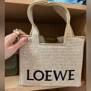 LOEWE RAFFIA LOGO TOTE